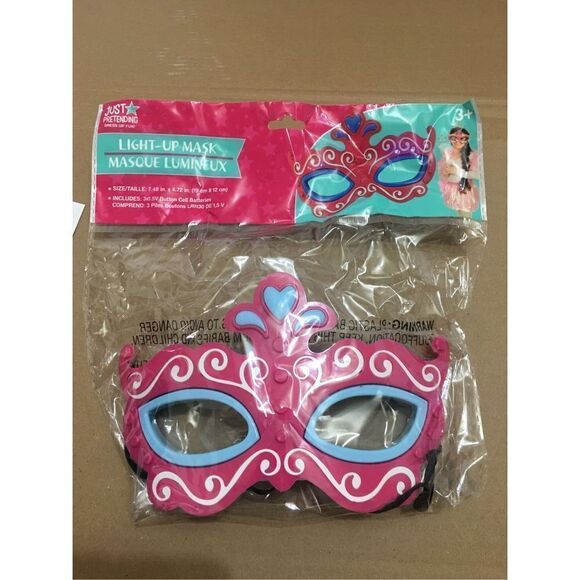 “Just Pretending” Light Up Mardi Gras Halloween Mask - Picture 1 of 4